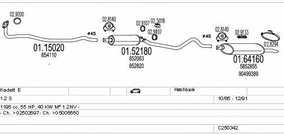 Mts C250342005480 Exhaust system C250342005480