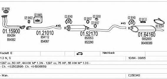 Mts C250343005482 Exhaust system C250343005482