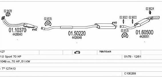 Mts C100289013011 Exhaust system C100289013011