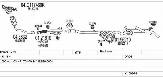  C100344013064 Exhaust system C100344013064