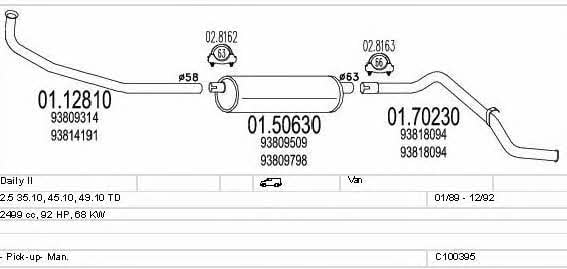 C100395013114 Mts Exhaust system