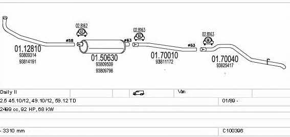 C100396013115 Mts Exhaust system