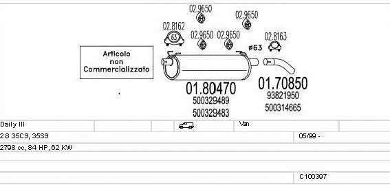C100397013116 Mts Exhaust system