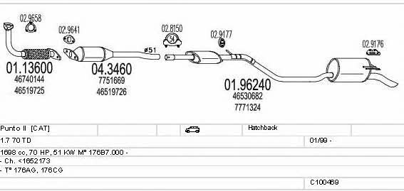  C100469013186 Exhaust system C100469013186