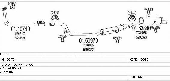 Mts C100499013216 Exhaust system C100499013216