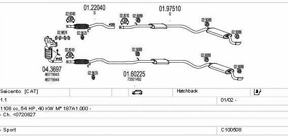 Mts C100508013225 Exhaust system C100508013225