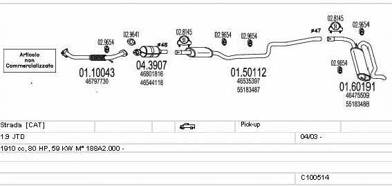  C100514013231 Exhaust system C100514013231