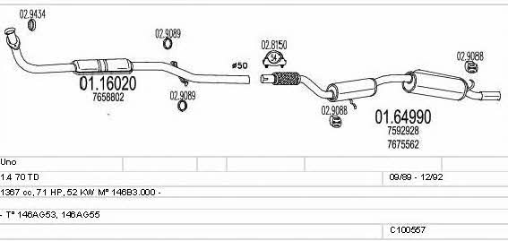  C100557013274 Exhaust system C100557013274