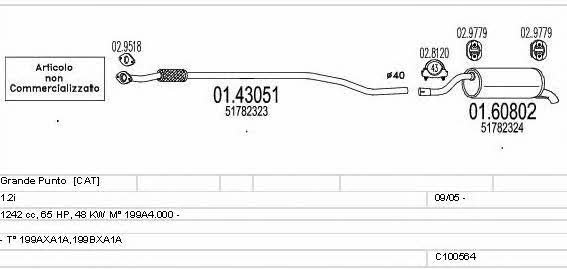 Mts C100564013281 Exhaust system C100564013281