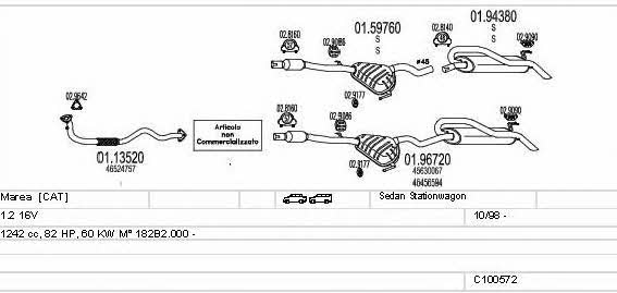 Mts C100572013289 Exhaust system C100572013289