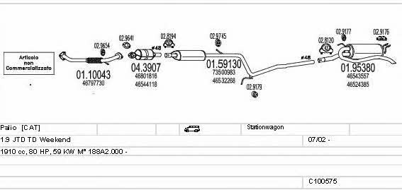 Mts C100575013291 Exhaust system C100575013291