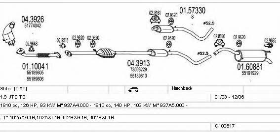  C100617013339 Exhaust system C100617013339