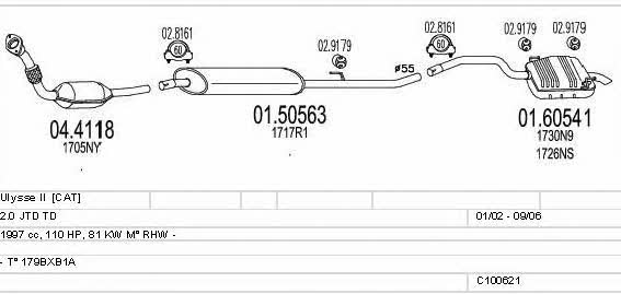 Mts C100621013345 Exhaust system C100621013345