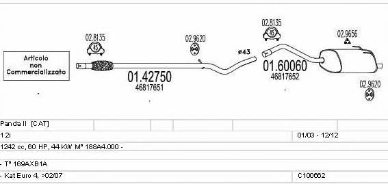 Mts C100662017523 Exhaust system C100662017523