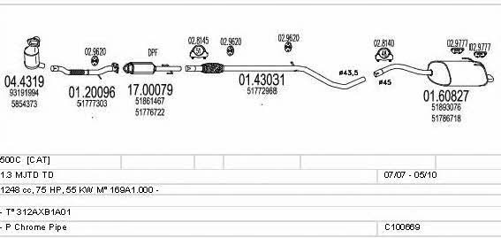  C100669021594 Exhaust system C100669021594