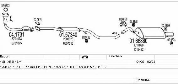  C110044003745 Exhaust system C110044003745