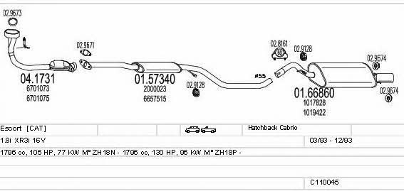 Mts C110045003747 Exhaust system C110045003747