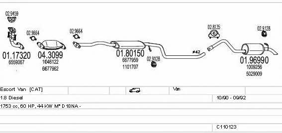  C110123003830 Exhaust system C110123003830