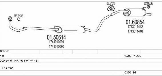 Mts C370184001867 Exhaust system C370184001867