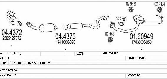Mts C370226010779 Exhaust system C370226010779