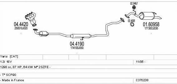 Mts C370238010811 Exhaust system C370238010811
