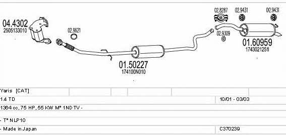 Mts C370239010812 Exhaust system C370239010812