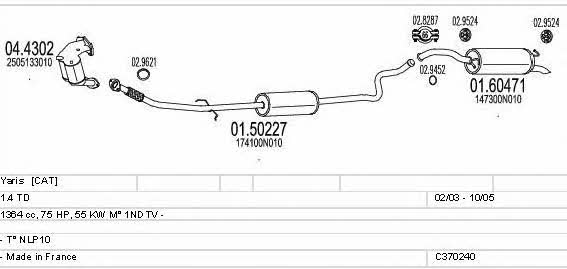 Mts C370240010813 Exhaust system C370240010813