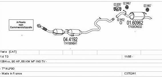 Mts C370241010814 Exhaust system C370241010814