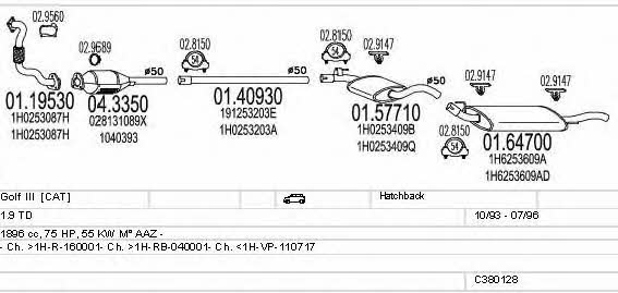 C380128002927 Mts Exhaust system