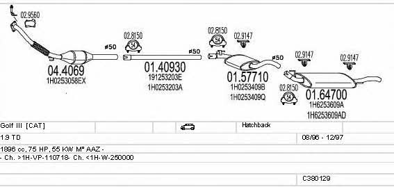 C380129002928 Mts Exhaust system