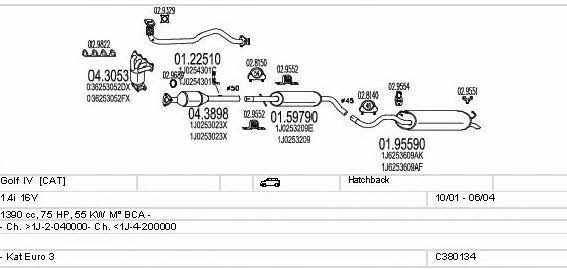 C380134002933 Mts Exhaust system