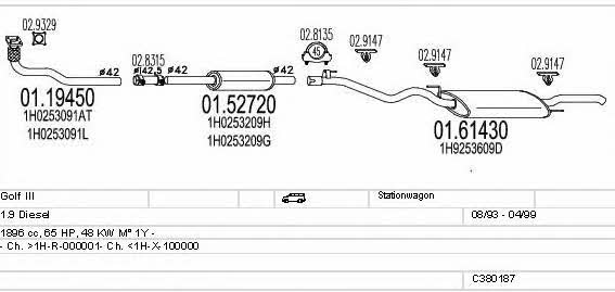 Mts C380187002990 Exhaust system C380187002990 C380187002990 Mts Exhaust system