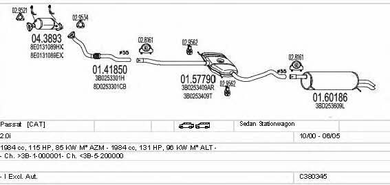 C380345003204 Mts Exhaust system