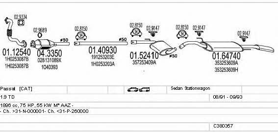  C380357003216 Exhaust system C380357003216