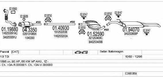 C380359003218 Mts Exhaust system