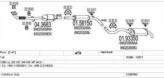 C380403001589 Mts Exhaust system