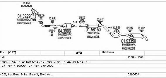 C380404006901 Mts Exhaust system