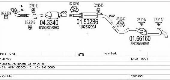 C380405001591 Mts Exhaust system