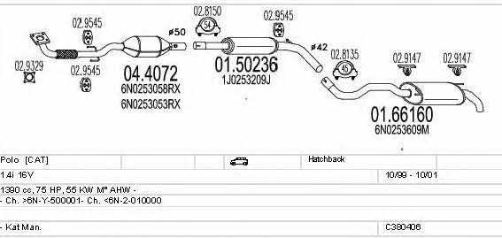 C380406001592 Mts Exhaust system