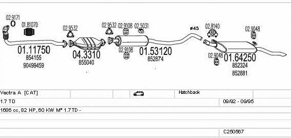  C250567005772 Exhaust system C250567005772