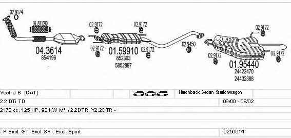 Mts C250614005818 Exhaust system C250614005818