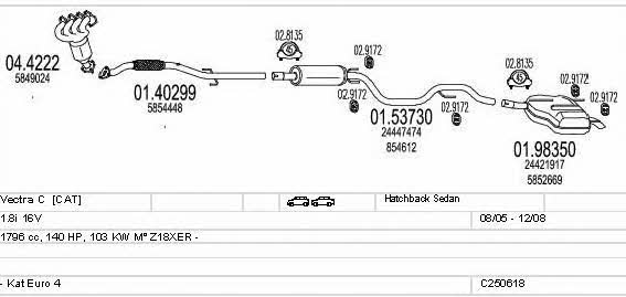 Mts C250618005823 Exhaust system C250618005823