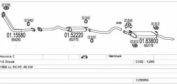 Mts C250659008413 Exhaust system C250659008413