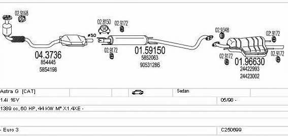 C250699008115 Mts Exhaust system