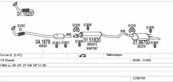 C250738009679 Mts Exhaust system