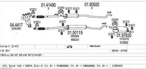 C250835005021 Mts Exhaust system