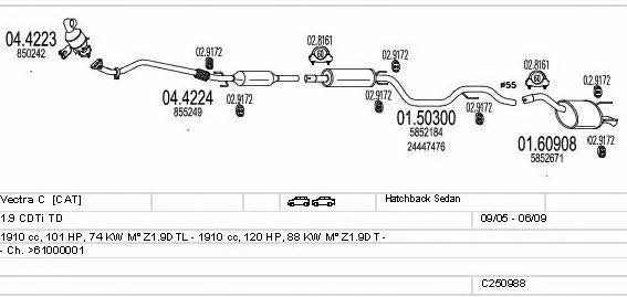 Mts C250988011635 Exhaust system C250988011635