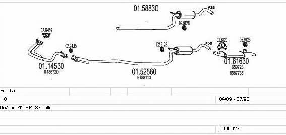  C110127003834 Exhaust system C110127003834