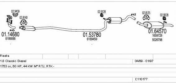 Mts C110177003888 Exhaust system C110177003888