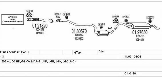Mts C110186003897 Exhaust system C110186003897